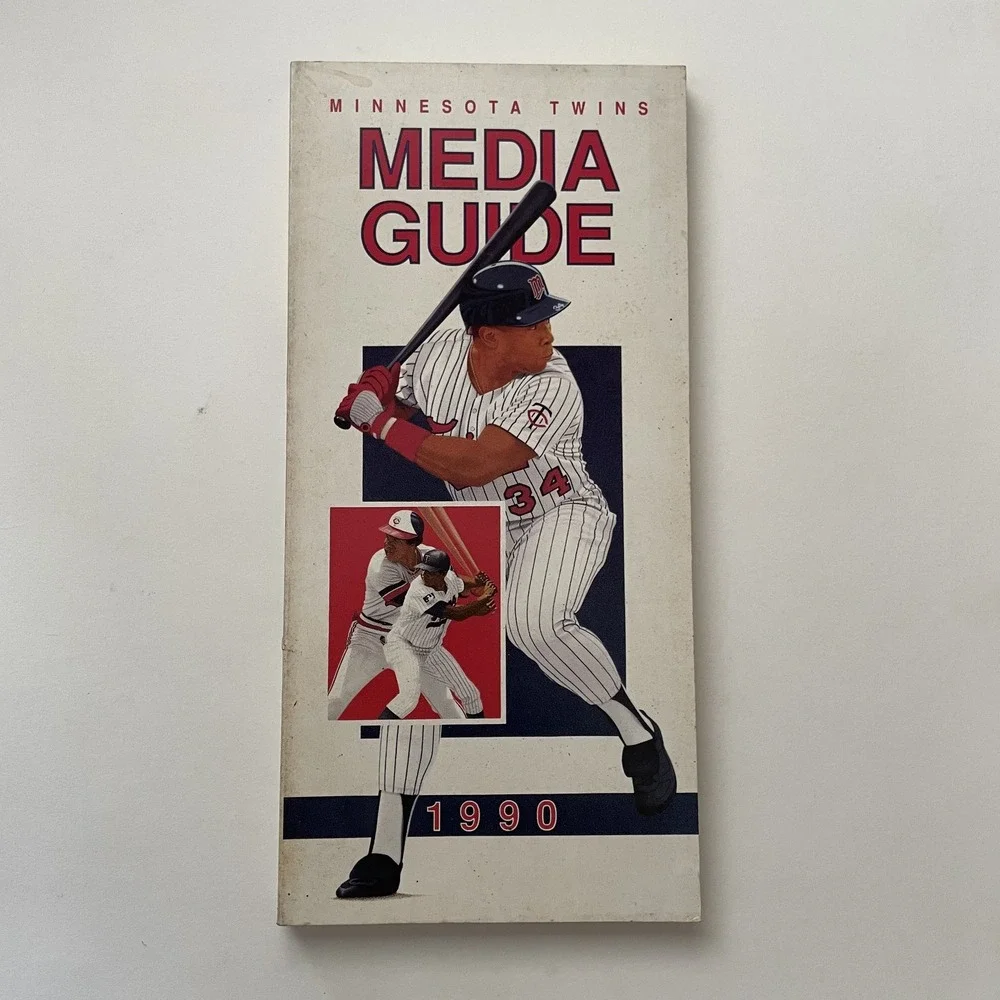 1990 Minnesota Twins Media Guide feat. Kirby Puckett Vintage MLB Baseball